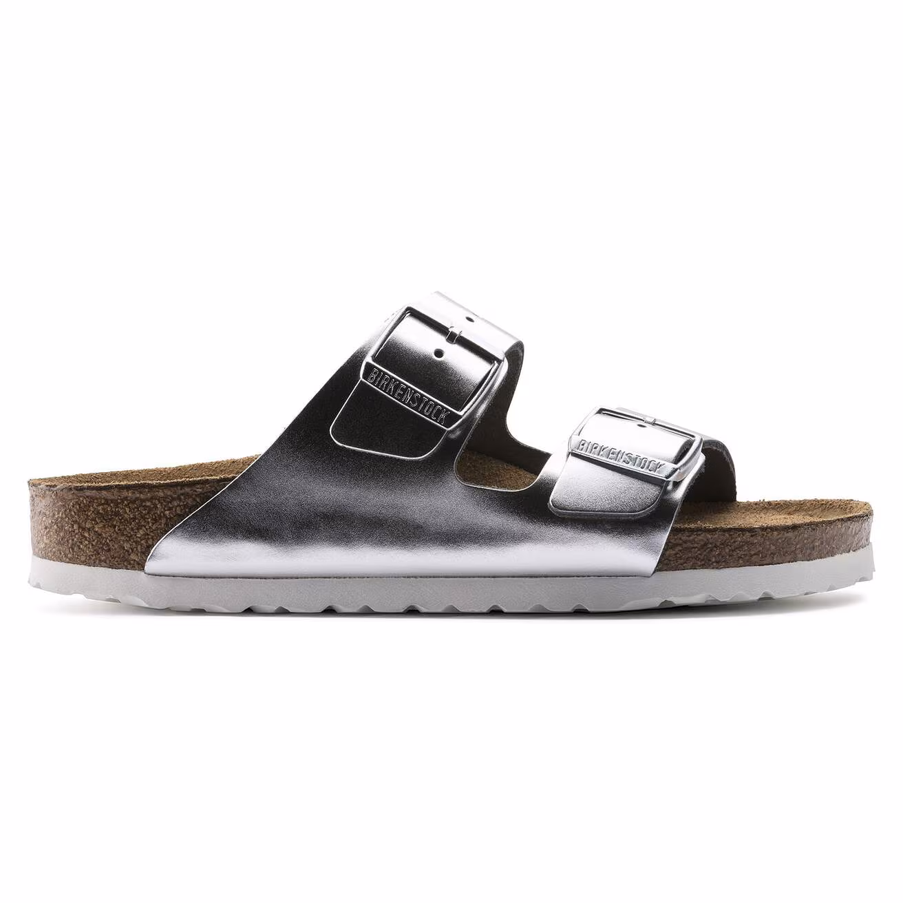 Ciabatta Birkenstock ARIZONA 1005961 Metallic Silver Sbf